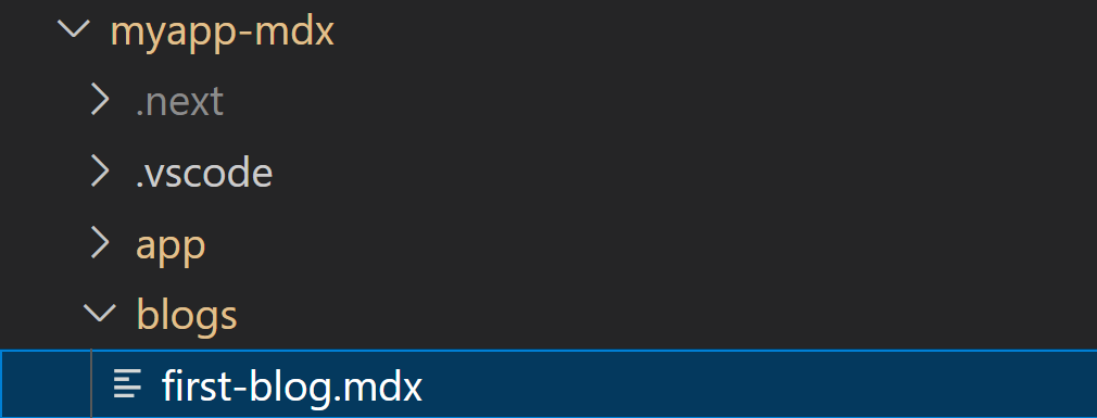 First Blog MDX File Structure